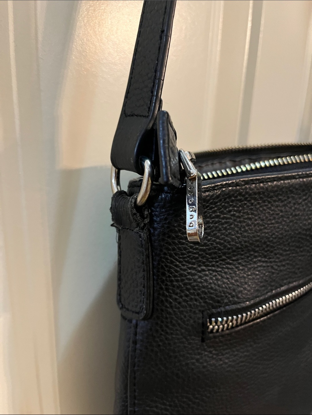 Bugatti Black Leather Crossbody Bag - Picture 10 of 16